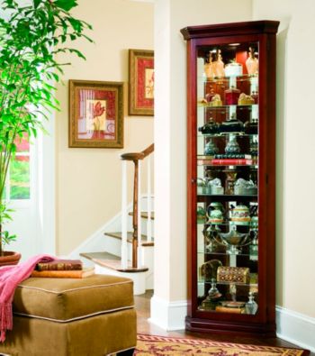 Pulaski Furniture Corporation® Cherry Corner Curio Cabinet