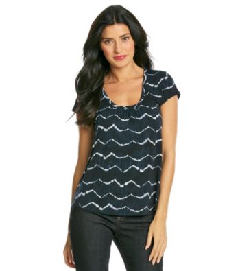 DKNY JEANS® Short Sleeve Scoopneck Tie Dye Tee