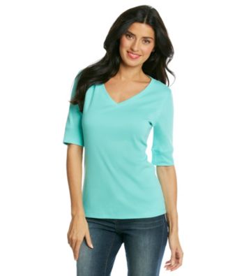 Jones New York Sport® Blue V-neck Tee