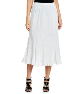 Studio West Long Solid Swirl Skirt