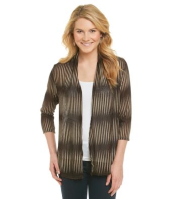 Notations® Open Front Can Can Cardigan