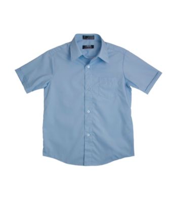 French Toast Boys' 2T-20 Blue Short Sleeve Classic Dress Shirt Kid's