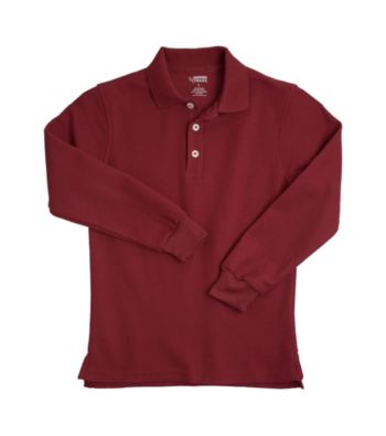 French Toast® Boys' 2T-20 Burgundy Long Sleeve Pique Polo