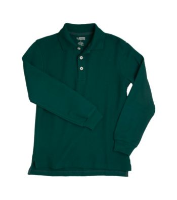 French Toast® Boys' 2T-20 Green Long Sleeve Pique Polo