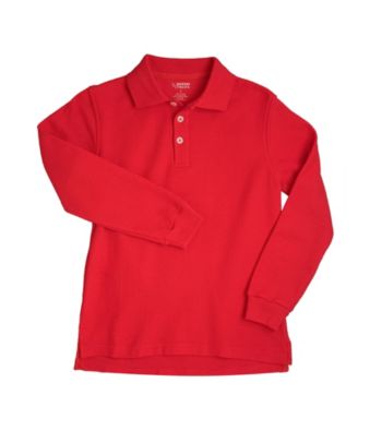 French Toast® Boys' 2T-20 Red Long Sleeve Pique Polo