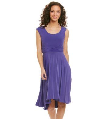 R&M Richards® High-Low Pleat Dress