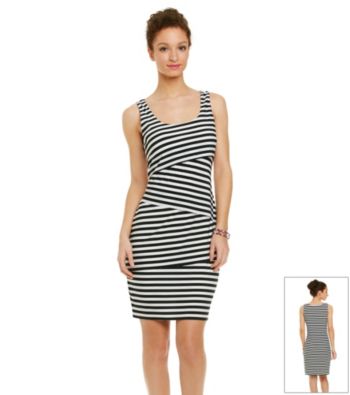R&M Richards® Asymmetric Stripe Dress