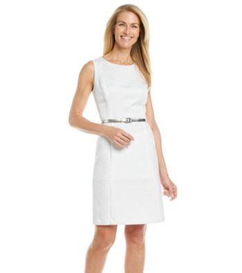 Evan-Picone® Collection Jacquard Belted Dress
