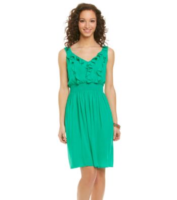 AGB® Ruffle Front Dress