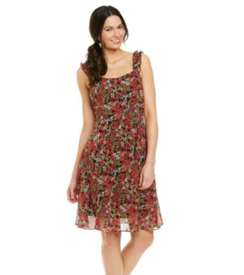 K. Studio® Chiffon Floral Print Dress