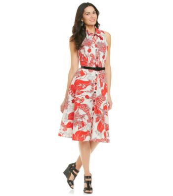 K. Studio® Belted Shirt Dress