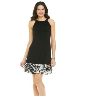 K. Studio® Print Tiered Hem Dress