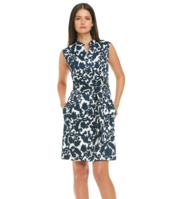 Lennie Belted Print Shirt Dress