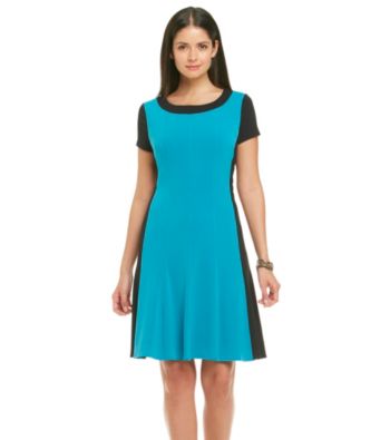 London Times® Color Block Knit Dress