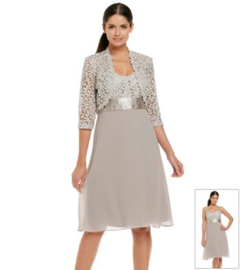 R&M Richards® Lace Bolero Jacket Dress