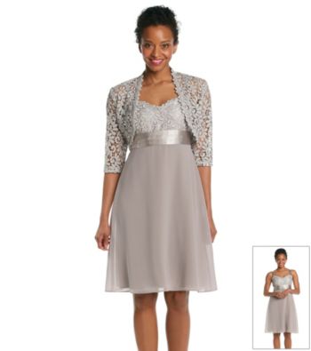 R&M Richards® Petites' Lace Bolero Jacket Dress