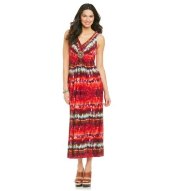 R &amp; M Richards Petites' Print Maxi Dress Women's