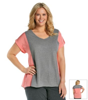 Calvin Klein Performance Plus Size Short Sleeve V-Neck Tee