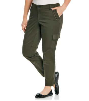 DKNY JEANS® Plus Size Skinny Cargo Crop With Zipper Ankles