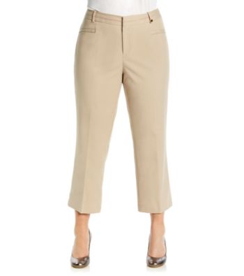 Calvin Klein Plus Size Cropped Solid Color Pant