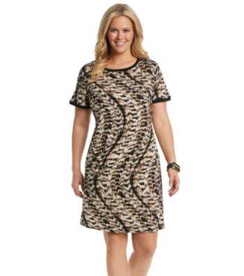 Calvin Klein Plus Size Printed T-Shirt Dress