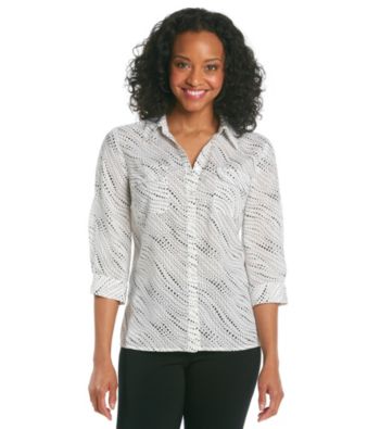 Notations® Petites' Printed Shirt