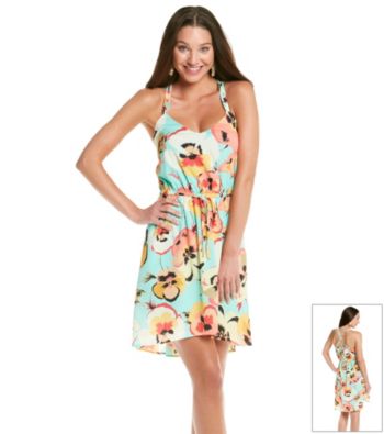Be Bop Juniors' Spaghetti Strap Chiffon Floral Sundress