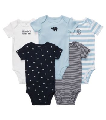 Carter's® Baby Boys' Blue 5-pk. Short Sleeve Bodysuits