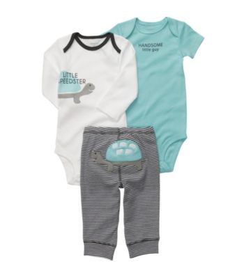 Carter's® Baby Boys' Grey/Blue 3-pc. Turtle Pull-On Pants Set
