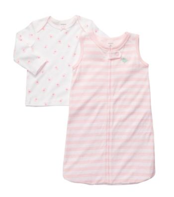 Carter's® Baby Girls' Pink/White 2-pc. Sleepbag Set