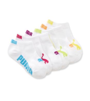 PUMA® Girls' White 6-pk. Runner Socks