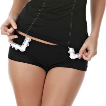 Jezebel Black Coquette Boyshorts