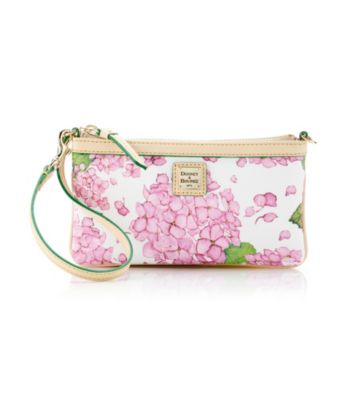 Dooney & Bourke® Pink/White Hydrangea Large Slim Wristlet