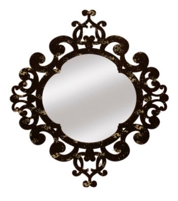 Veritime Round Scroll Mirror