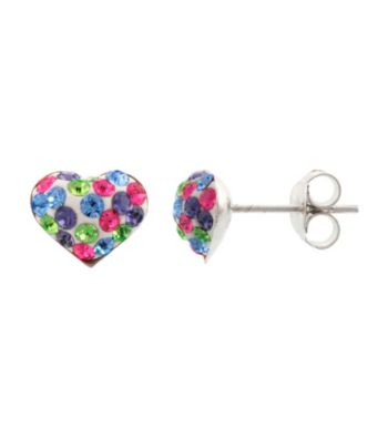 Athra Crystal Heart Post Earring