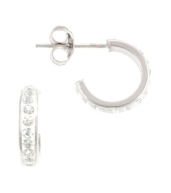 Athra Crystal Small Hoop Earrings