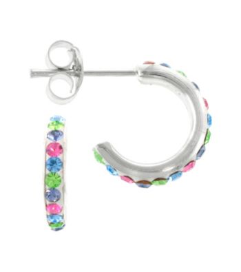 Athra Pave Crystal Small Hoop Earring