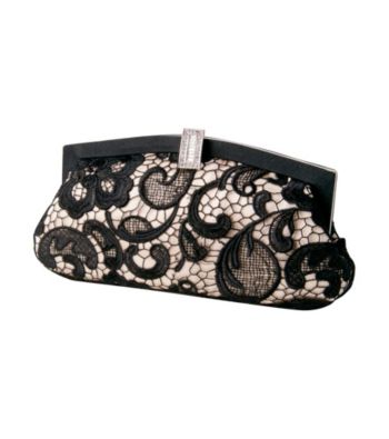 Jessica McClintock® Black Champagne Evening Bag