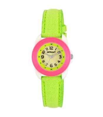 Sprout® Lime Green Eco-Friendly Organic Cotton Sprout Watch