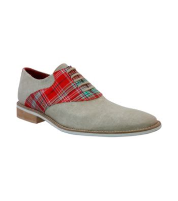 Giorgio Brutini® Men's White Bottom Plaid Saddle Oxford