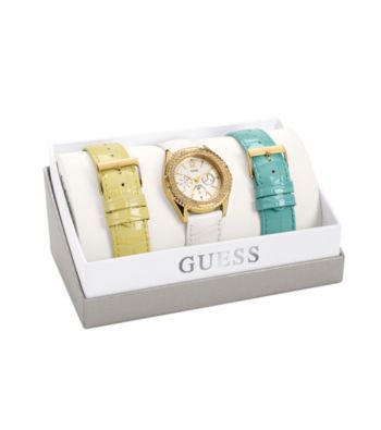 Guess Multi-Color Feminine Classic Hi-Energy Style Watch with Two Interchangeable Straps