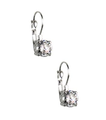 Nine West® Small Cubic Zirconia and Silvertone Drop Earrings