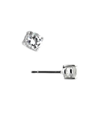 Nine West® Small Cubic Zirconia and Silvertone Square Stud Earrings