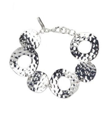 Nine West® Hammered Silvertone Bracelet