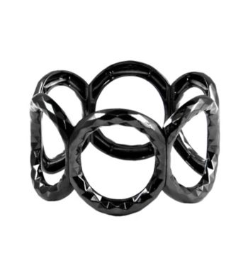 Nine West® Hematite Textured Stretch Bracelet