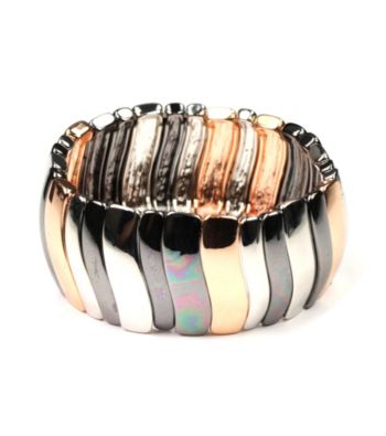 Nine West® Tri-Tone Stretch Bracelet