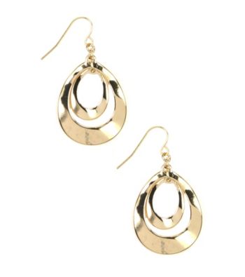 Nine West® Goldtone Orbital Leverback Drop Earrings
