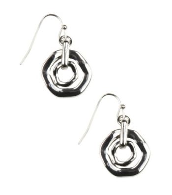 Nine West® Silvertone Orbital Drop Earrings