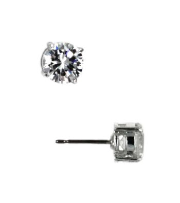 Nine West® Silvertone Small Cubic Zirconia Stud Earrings