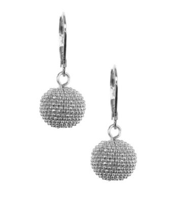 Anne Klein® Silvertone Ball Drop Earrings